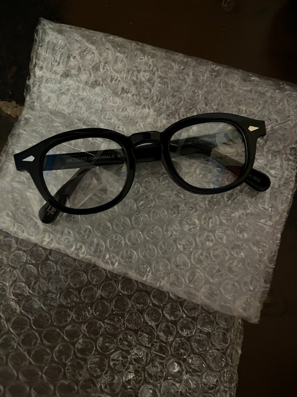 MOSCOT Black Round Acetate Glasses